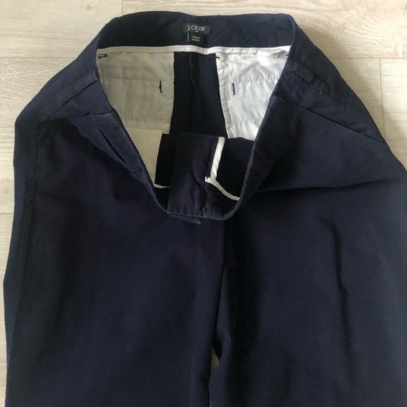 J. Crew Navy City Fit Cotton Wide Leg Flare Chino Pants - Picture 7 of 16